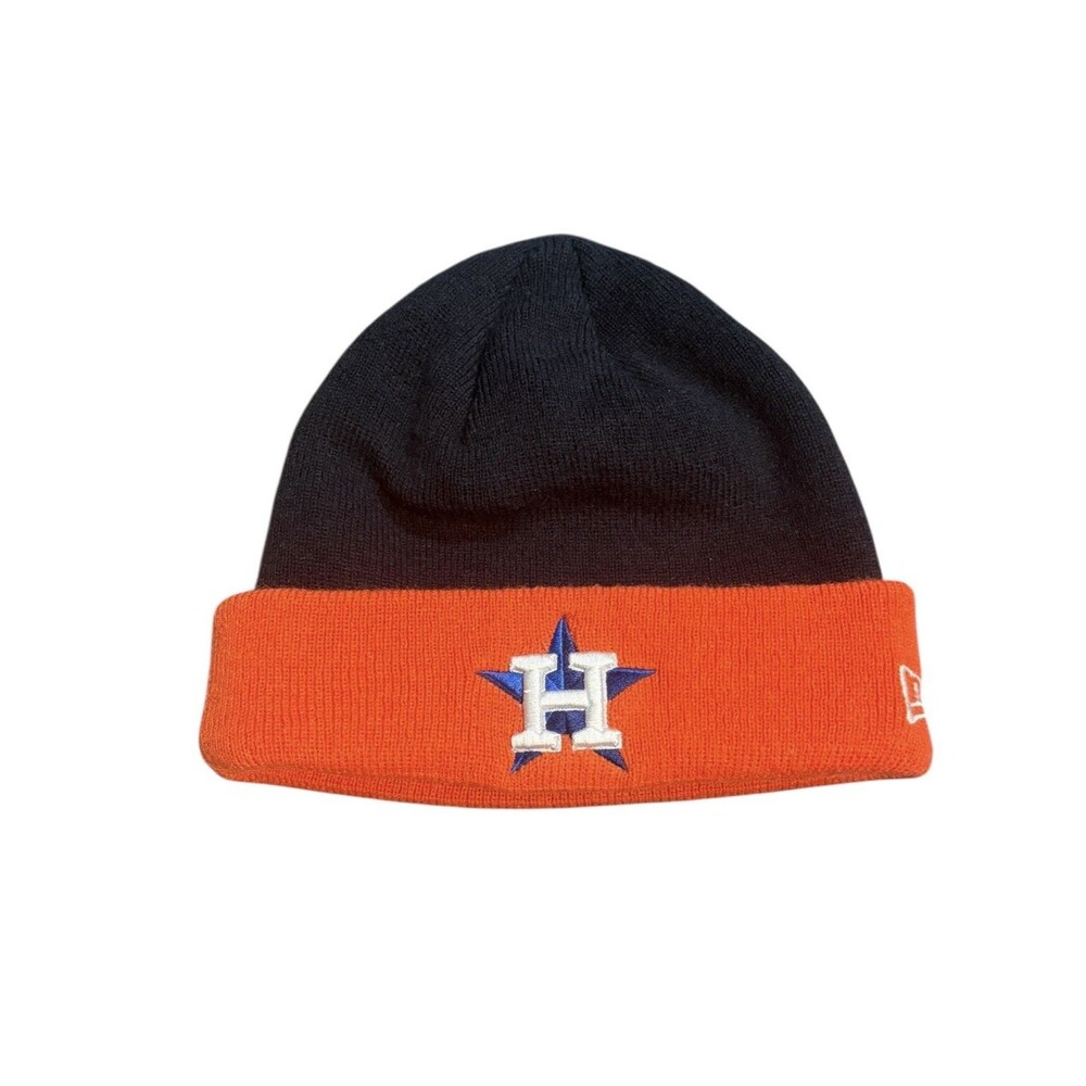 New Era Houston Astros MLB Cuffed Skull Cap Beanie Navy Orange
